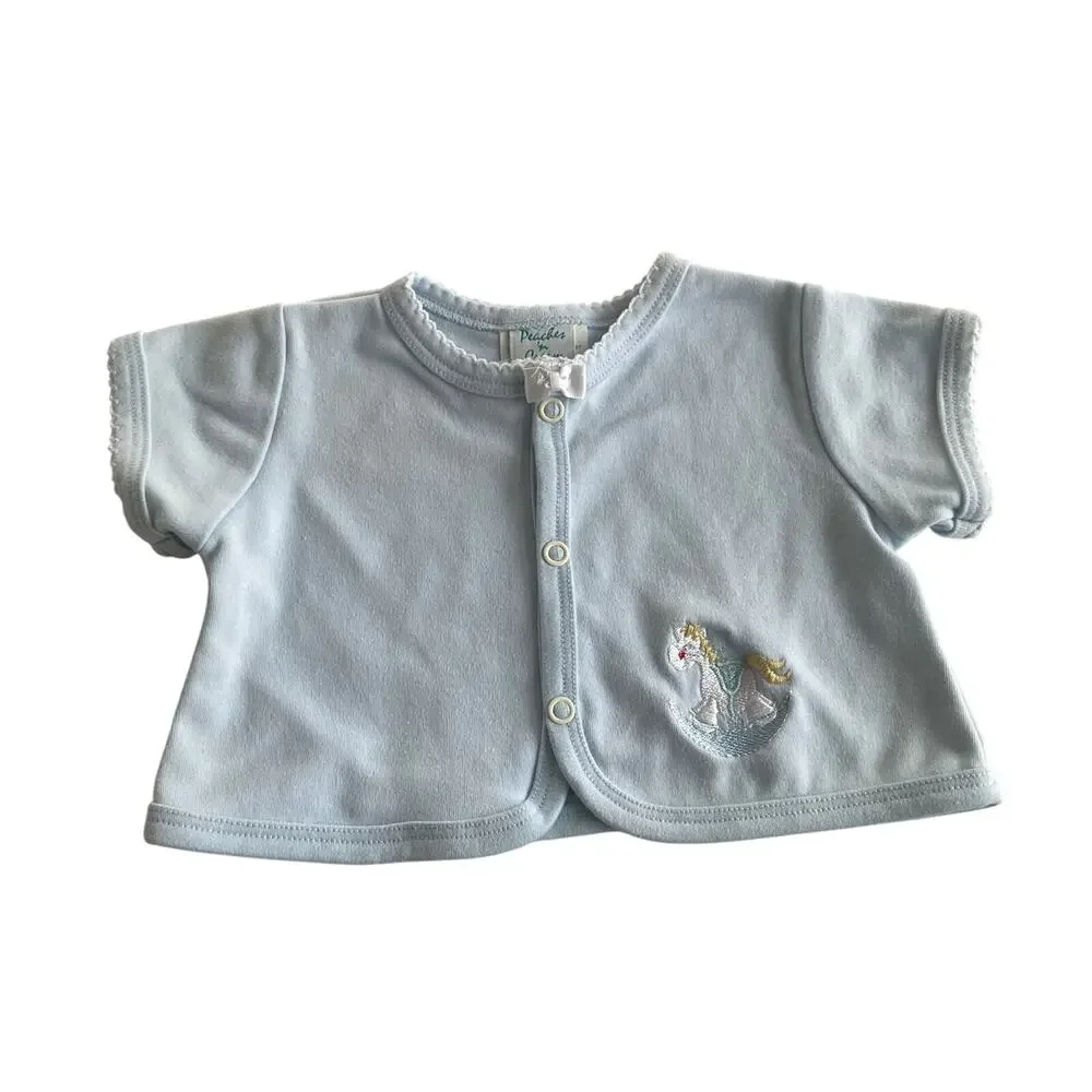 Peach 'n Cream Rocking Horse Cardigan - 6-9 Months